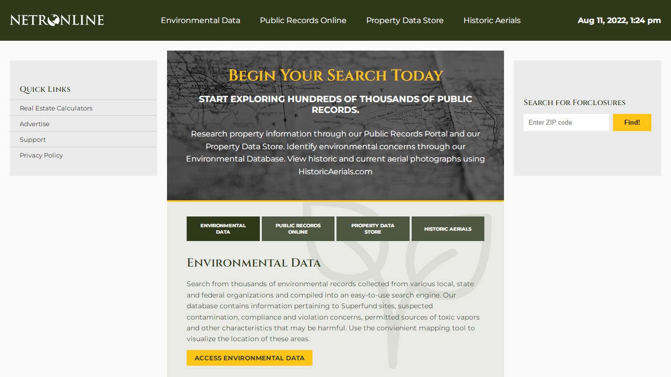 NETR Online • Home - Environmental Records, Property ...